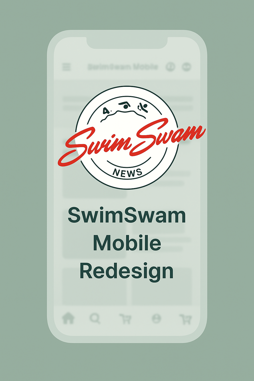Screenshot of SwimSwam Mobile Redesign